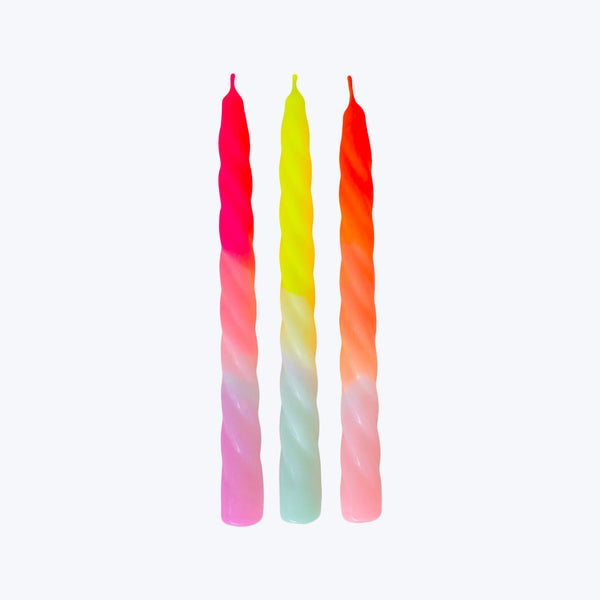 Candle - Dip Dye Twisted * Shades Of Fruit Salad Shades of Fruit Salad / S3