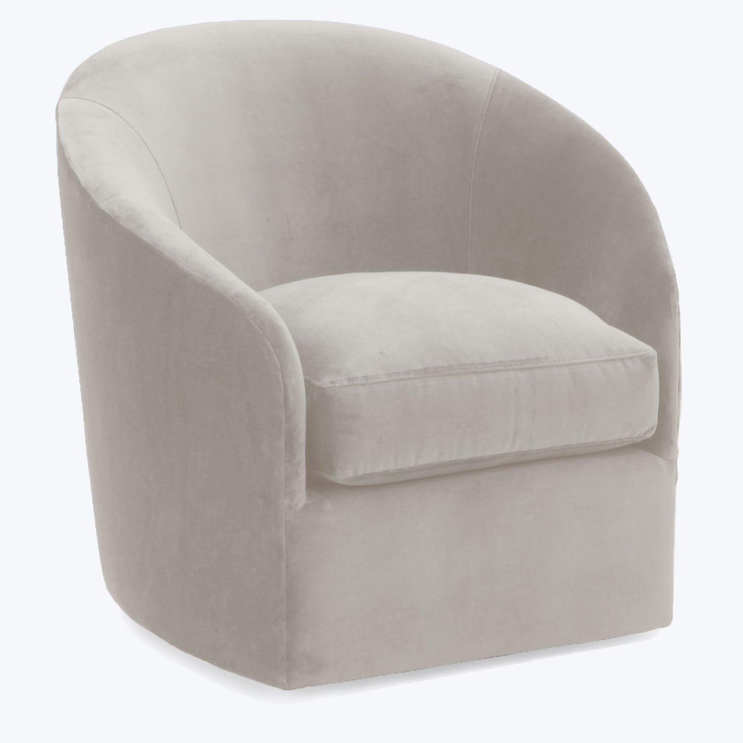 Hudson Velvet Swivel Chair-Variety Parchment