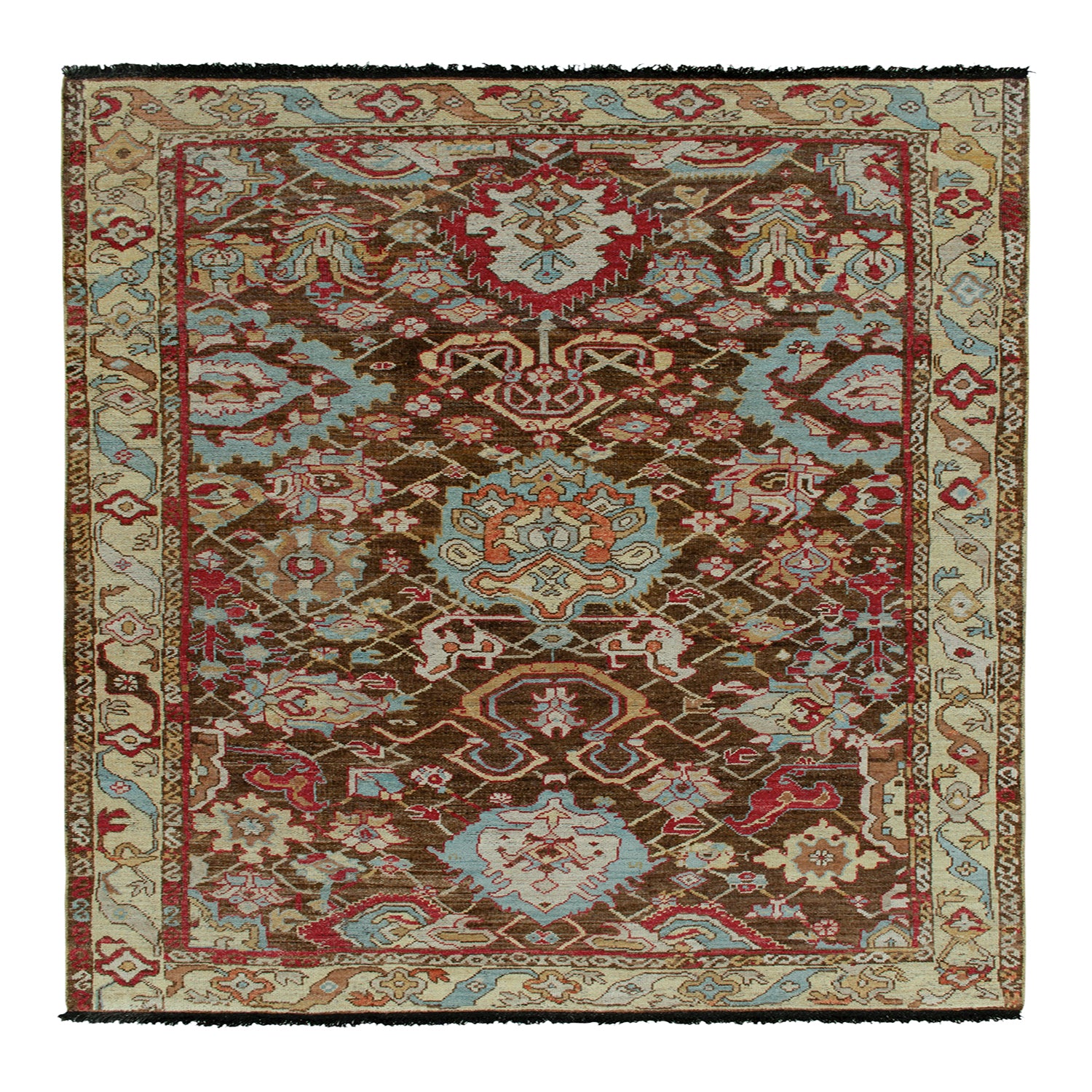 Exquisite Oriental rug with intricate patterns and diverse color palette.