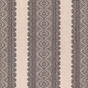 Intricate symmetrical textile design with geometric motifs and border stripes.