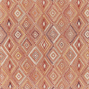 Intricate geometric textile design featuring repeating diamond shapes in warm tones.