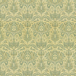 Elegant, symmetrical floral design in shades of green wallpaper.