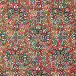 Exquisite Persian-inspired textile showcases intricate, vibrant patterns and opulent craftsmanship.