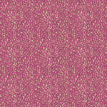 Abstract pattern of golden-yellow shapes on a pinkish-red background.