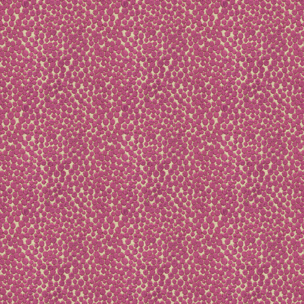 Abstract pattern of golden-yellow shapes on a pinkish-red background.