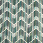 Zigzag textile pattern with shades of green and blue.