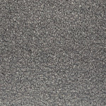 Close-up of gray fabric with tightly looped fibers and speckled appearance.
