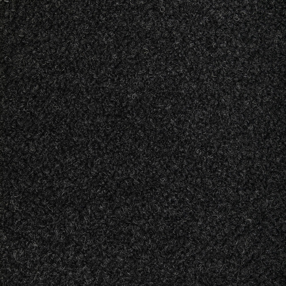 Close-up of black fabric with intricate, nubby texture.