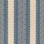 Traditional dark blue fabric with symmetrical geometric designs.