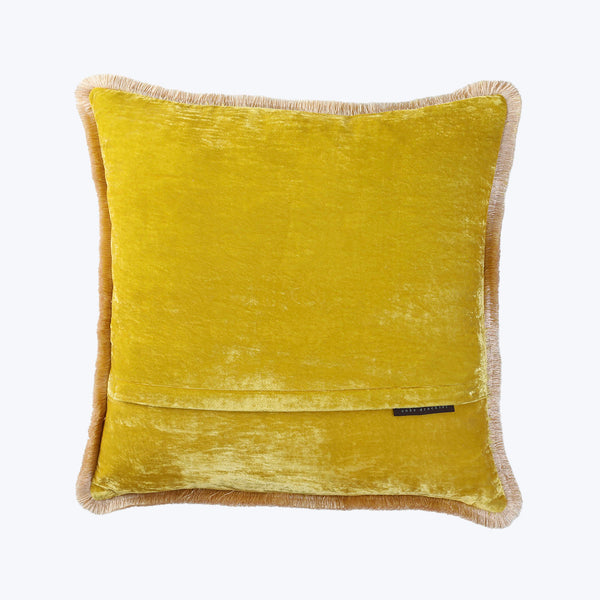 Shaded Fringe Pillow, Citronella 20x20
