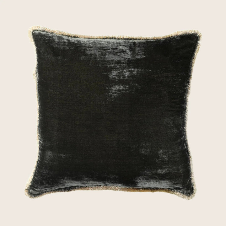 Shaded Fringe Pillow, Bottle Green 20x20