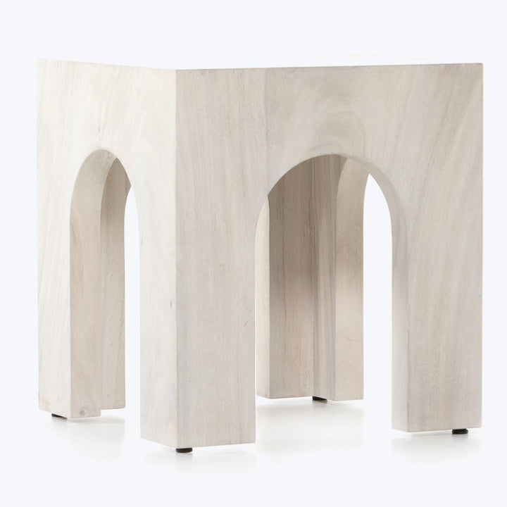 Bleached Wood End Table Default Title