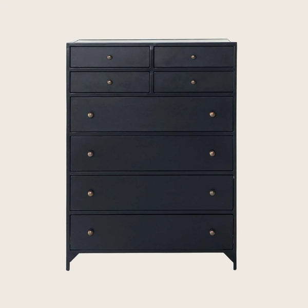 tall black dresser for bedroom Sikaic 7 Drawers Chest Dresser Dresser With Sturdy Base Storage Cabinet guaranteeing durability for long Metal Tall Dresser  abc