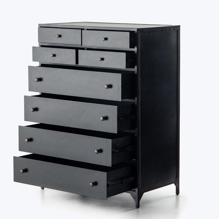 Black Metal Tall Dresser Default Title