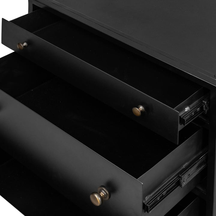 Black Metal Bedside Table Default Title