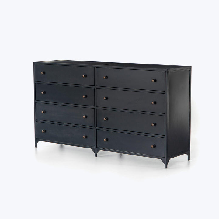 Black Metal 8-Drawer Dresser Default Title