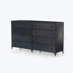 Black Metal 8-Drawer Dresser Default Title