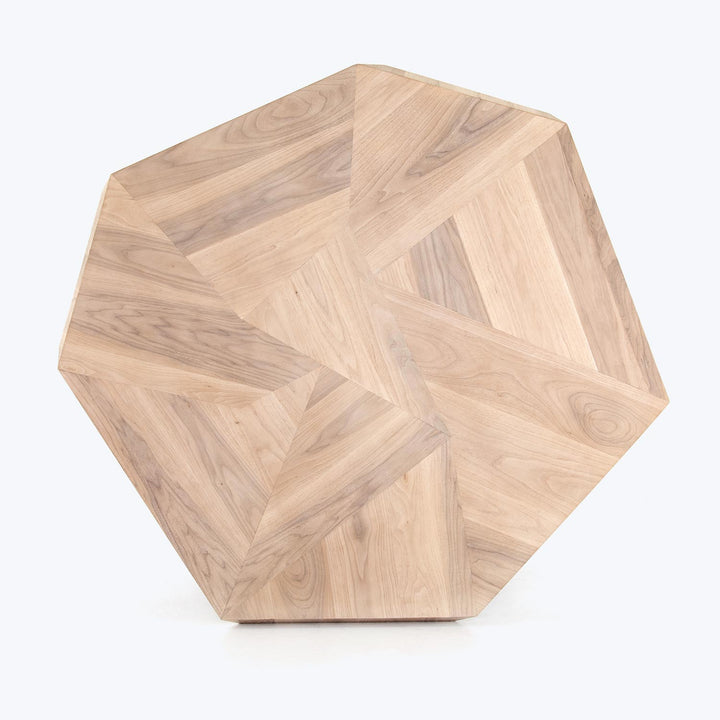Hexagon Wooden Dining Table Default Title