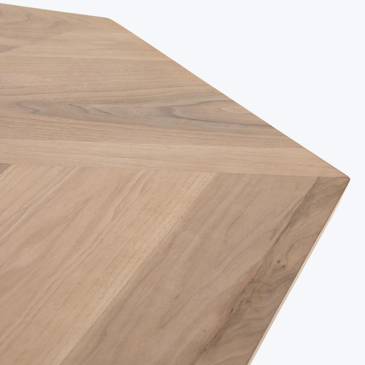 Hexagon Wooden Dining Table Default Title