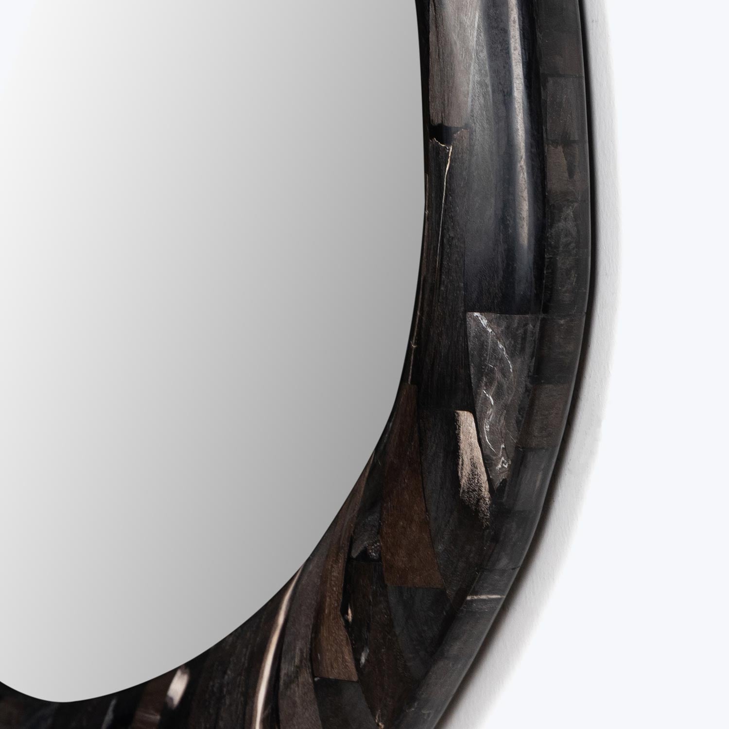 Wood Framed Organic Mirror Default Title