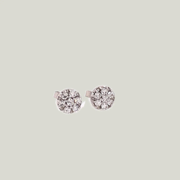 Ds Vintage 14K White Gold Diamond Studs Default Title