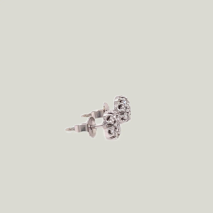Ds Vintage 14K White Gold Diamond Studs Default Title