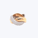 Poiray Contemporary 18K Yellow Gold and Diamond Link Ring Default Title