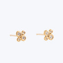 22k Gold Multi Diamond Stud Earrings