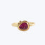 22k Gold Rosecut Ruby and Diamond Ring-4