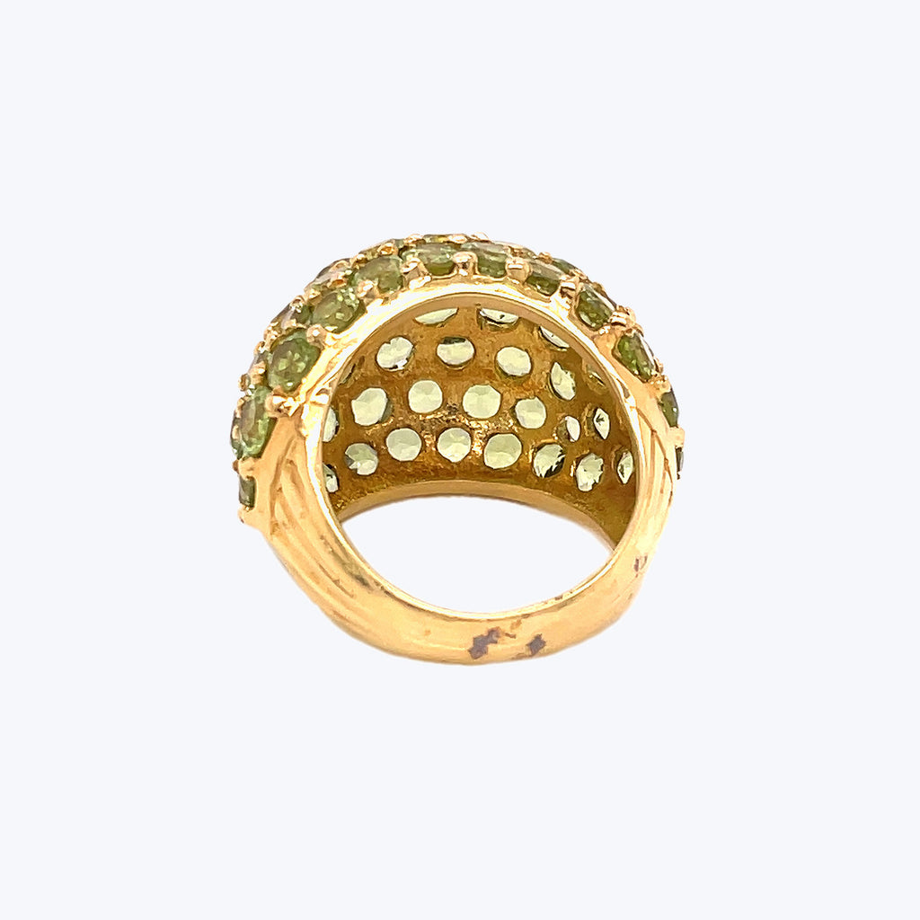 Vintage 18K Gold and Chrysoberyl Ring Default Title