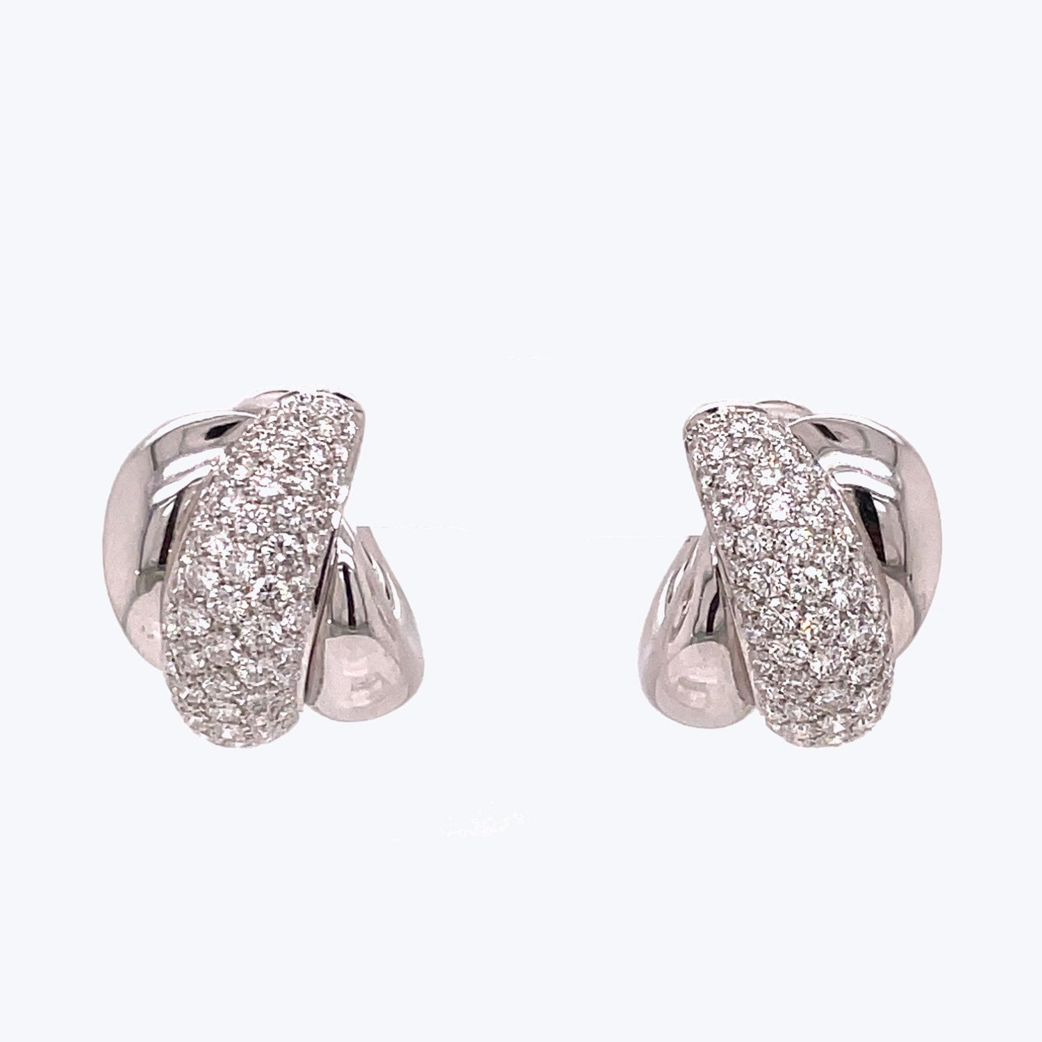 Damiani Contemporary 18K Gold Diamond Earrings Default Title