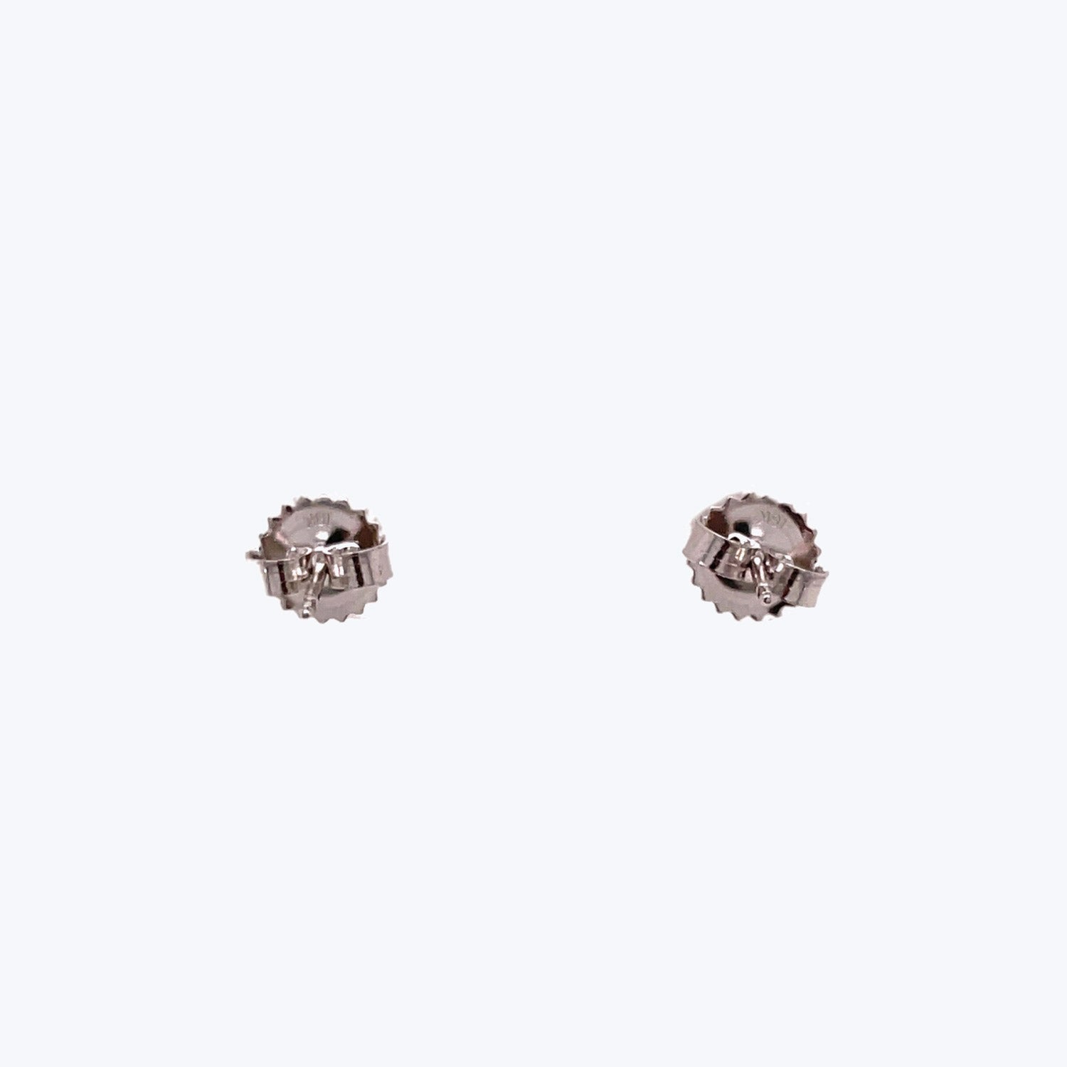 Contemporary 18K White Gold Diamond Stud Earrings