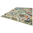 Vibrant and contemporary area rug showcasing abstract design with diverse colors.