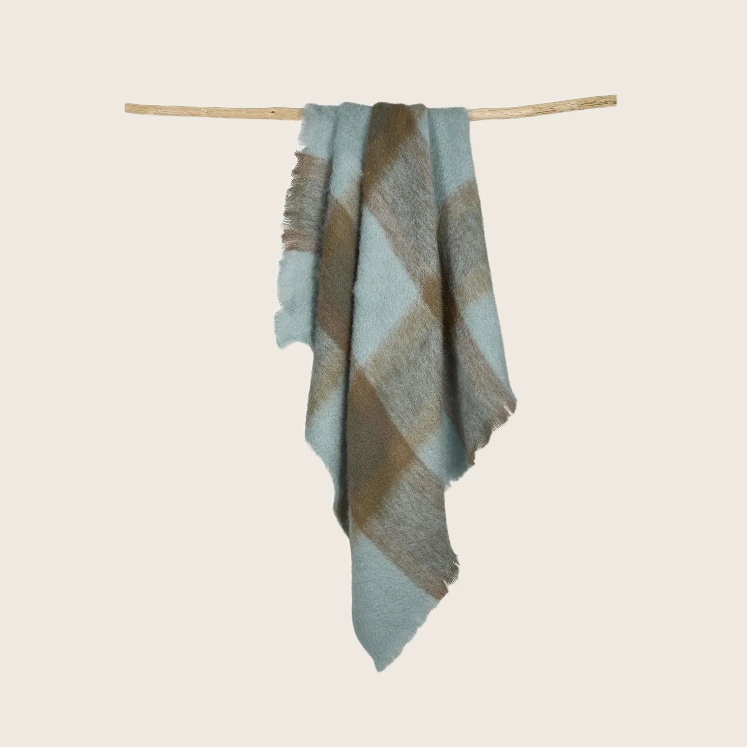 Mohair Buffalo Check Throw