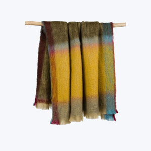 Rothko Mohair Throw-Multi Rose - hover