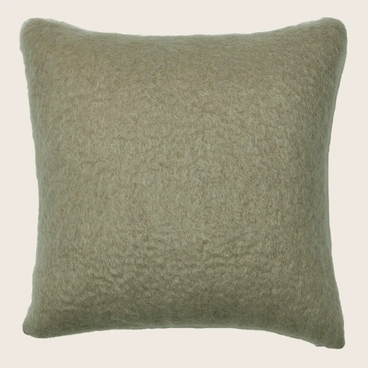 Mohair Square Pillow-Stone Green-18x18