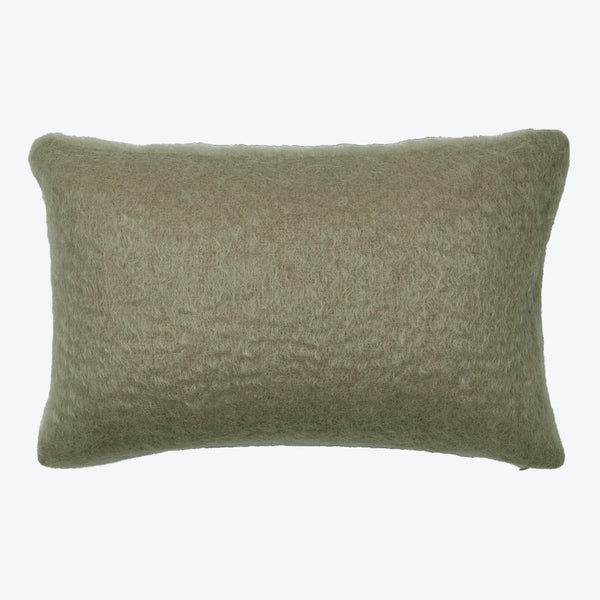 Mohair Rectangle Pillow-Stone Green-12x18