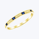 Stacking Sapphire Diamond Ring, 7 5.22 x 2.24 mm / Sapphire