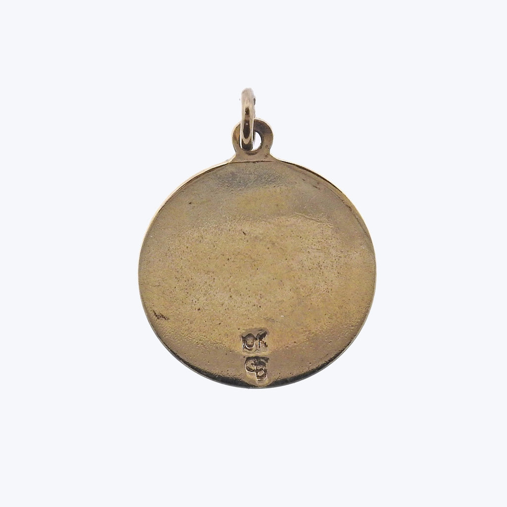 Vintage Charms 9K Gold Zodiac 'Aries' Pendant