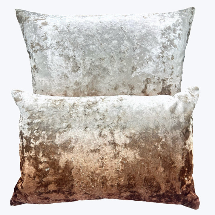 Ombre Crushed Velvet Pillow Sunset 12x18