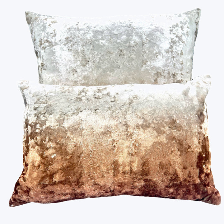 Ombre Crushed Velvet Pillow Sunset 12x18