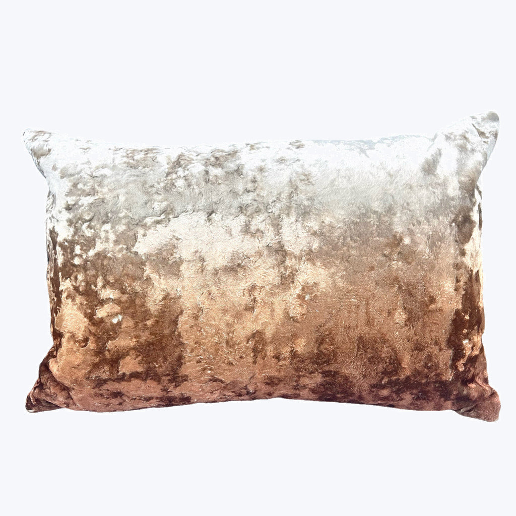 Ombre Crushed Velvet Pillow Sunset 12x18