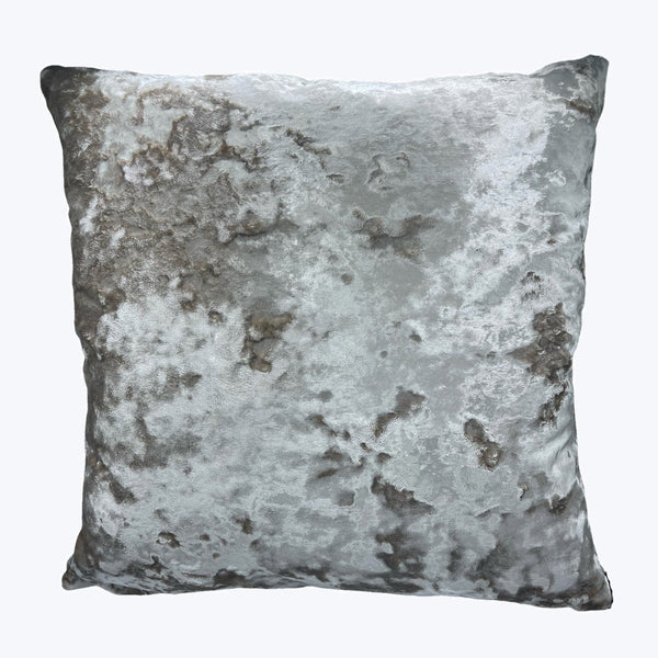 Crushed Velvet Pillow, Taupe-22x22