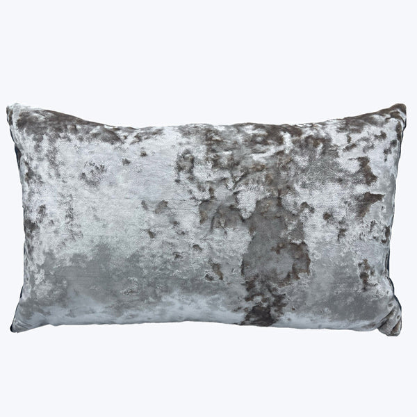 Crushed Velvet Pillow, Taupe-14x24