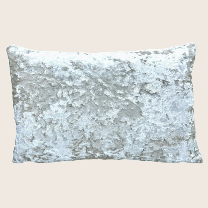 Crushed Velvet Pillow Ivory-22x22