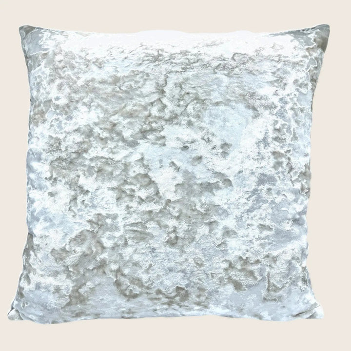 Crushed Velvet Pillow Ivory-14x24