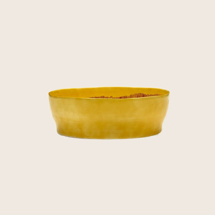 Feast Salad Bowl-Yellow Swirl