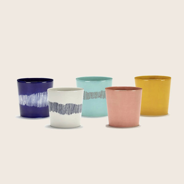 Feast Drinkware-Azure Swirl-Coffee Cup (Set of 4)