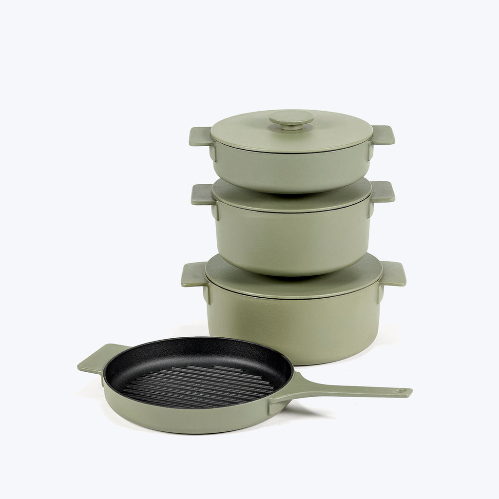 Surface Cast Iron Pot-5.5L-Camogreen