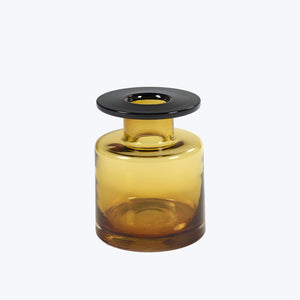 Wind & Fire Vase-Amber/Black-Small - hover